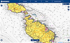 sea depth map malta.